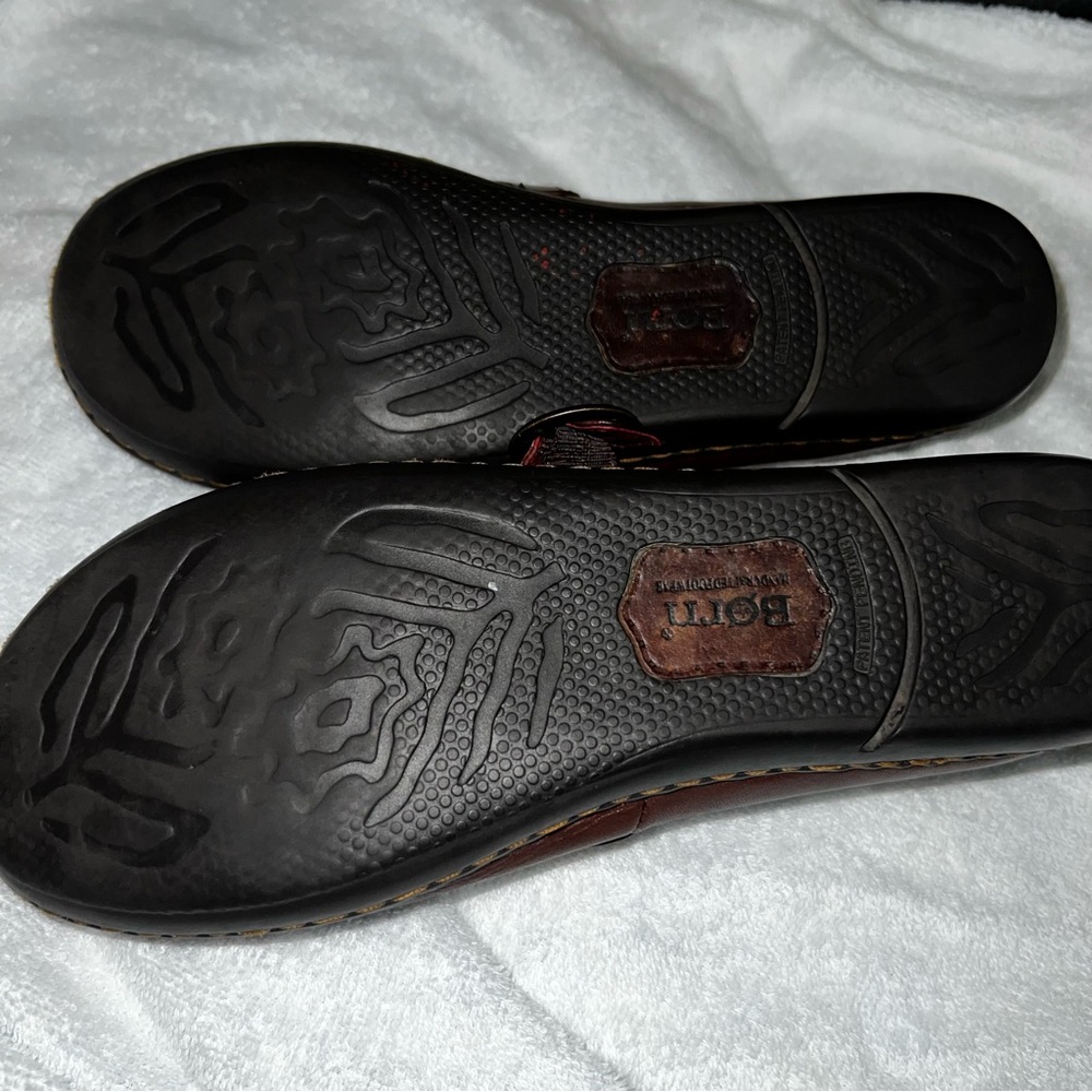 Born Brown Leather Mary Jane Flats - Picture 3 of 3
